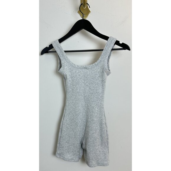 SKIMS Cotton Rib Onesie in Light Heather Grey Size XX-Small - Picture 8 of 13